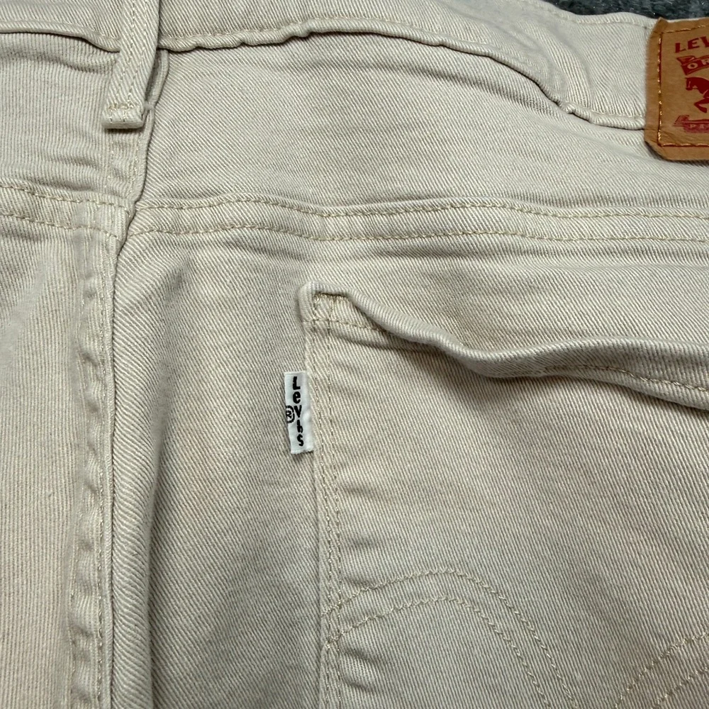 Levis 505 Pants Jeans Mens 32x32 Beige Tan Stretch Classic Denim Pants Casual
